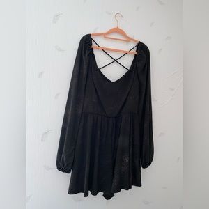 Black And Gold Romper